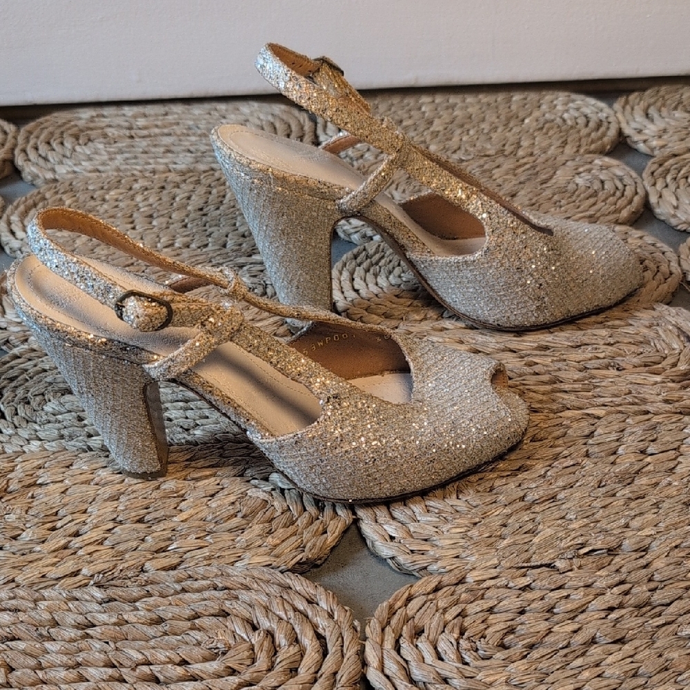 Maison Martin Margiela Silver Glitter Heels - Picture 4 of 9